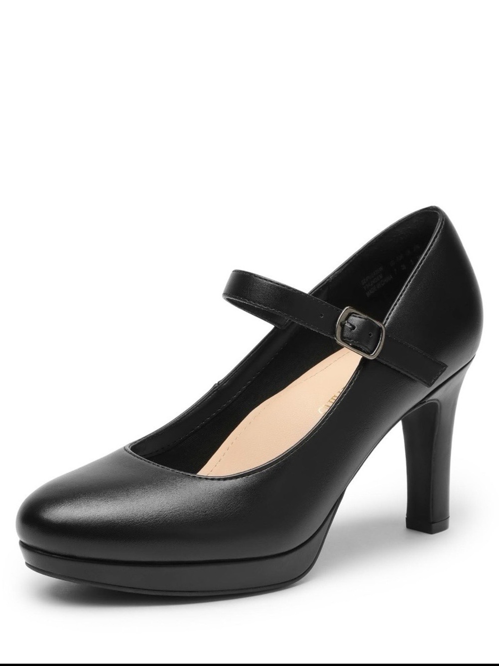 DREAM PAIRS Black Platform Mary Jane High Heels Size